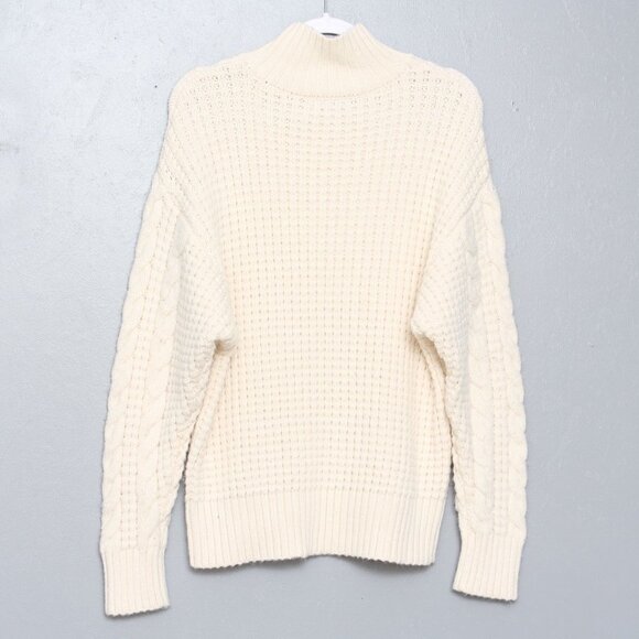 Ava and Viv ivory cable knit cozy soft sweater - Picture 2 of 5